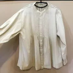 モリスアンドサンズ ノーカラーシャツ ブラウス