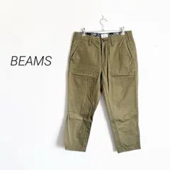 BEAMS ビームス クロップド チノパンツ ペイズリー柄 M カーキのサムネイル