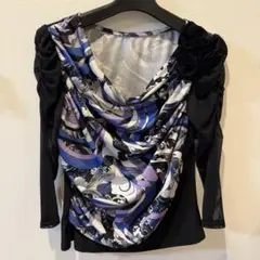 社交ダンス衣装　トップス レッスンウェア leirena バラモチーフ