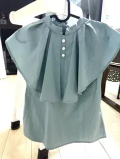 グレー フリル付き シャツ サイズF