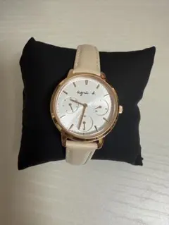 【未使用】アニエスベー　腕時計　SAM　FCSD997　ソーラー　ベージュ アニエスベー 時計 ソーラー レディース 腕時計 ブランド FCSD997