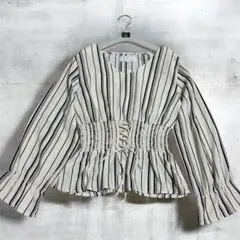 ROPÉ PICNIC ストライプ長袖ブラウス 38のサムネイル