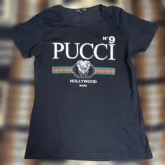 ハリウッドメイドSブラックPUCCI No9プリントTシャツU.S.Aのサムネイル