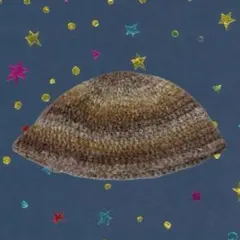 ブラウン・ベージュのニット帽