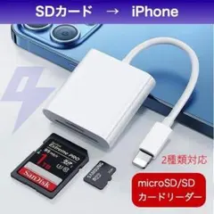 SDカードリーダー iPhone iPad ライトニング データ転送