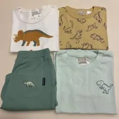プティマイン⭐︎恐竜デザイン 4点セット Tシャツ・パンツ　90