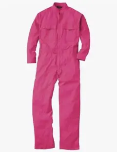 ピンク 長袖つなぎ 作業服のサムネイル