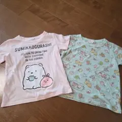 すみっコぐらし　総柄　半袖　Tシャツ　110　 2枚セットのサムネイル