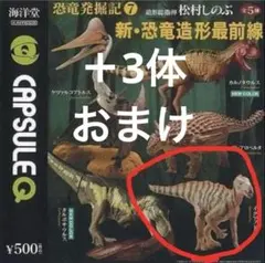 海洋堂 カプセルQ 恐竜発掘記7 イグアノドン　【おまけ3体】のサムネイル