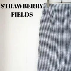 【ストロベリーフィールズ】新品 ミディ丈ギンガムチェックタイトスカート サイズ1