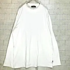 コムサイズホワイト サイズM 長袖カットソー　白 シンプル　人気ブランド