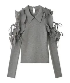 SNIDEL プリーツフリルニットプルオーバー