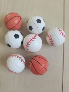 スーパーボール バスケットボール サッカー野球7個セット 約3cm
