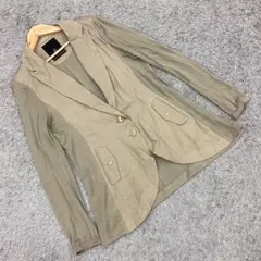 ✨ギャルデコレクティブ✨テーラードジャケト♡薄手♡キレイ目♡カーキ(L)