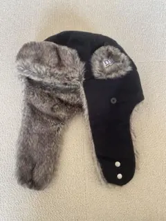 NEW ERA ファー付き トラッパーキャップ ブラック×グレー Lサイズ