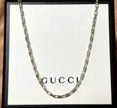 グッチ ベネチアン ネックレス 50cm スクエア ボックスチェーン 925