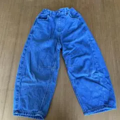 キッズ　男女兼用　バレルレッグパンツ　デニム　120センチ　ジーユー　G U