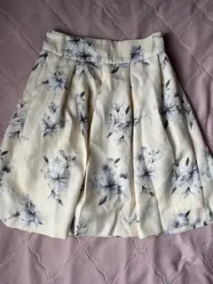 ミニキュロットスカート　花柄