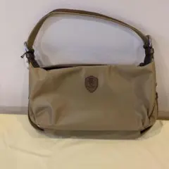 DAKS　ナイロン製ベージュショルダーバッグ