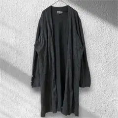 JM COLLECTION ダークグレー ロングカーディガン XL