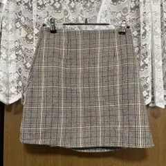 韓国 ミニタイトスカート チェック