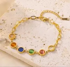 イタリア製 ゴールド ブレスレット 14K GF イエローゴールド 
