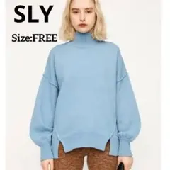【美品】SLY OVER SIZE KNIT スライ ハイネックニット ゆったり