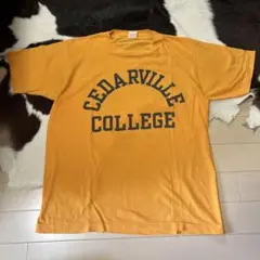 80s COLLEGE Tシャツ オレンジ