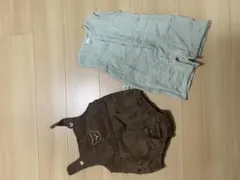 ベビー服80サイズオーバーオールとロンパースセット