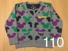 ベビードール  Disney ミッキー 柄　カーディガン　サイズ110 美品