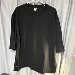 夏服 メンズ 半袖tシャツ ビッグt 五分袖 無地 大きい ブラック