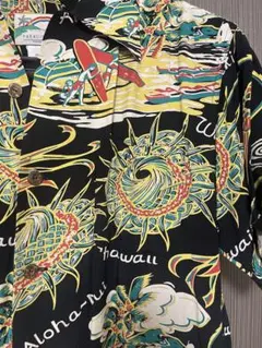 PARADISE FOUND パラダイスファウンド アロハシャツ ブラック 黒のサムネイル