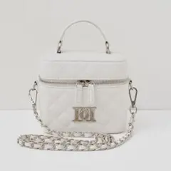 Darich 【シルバーパーツ】キルティングスクエアミニバッグ　WHT