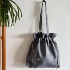 ミナペルホネン生地使用 ✳︎ choucho 巾着バッグA