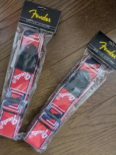 Fender ギターストラップ 2本組　赤色