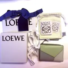 美品 LOEWE ロエベ アナグラム パズル スリムジップウォレット 二