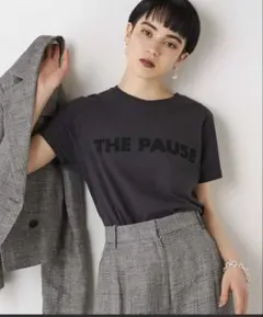 THE PAUSE Tシャツ チャコールグレー　Whim Gazetteのサムネイル