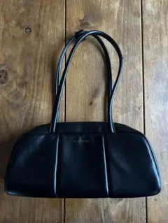 【美品】ADD CULUMN アドカラムハンドバッグ ブラック ヴィーガンレザー