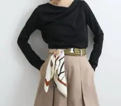 vis 長袖ドレープカットソー レディース