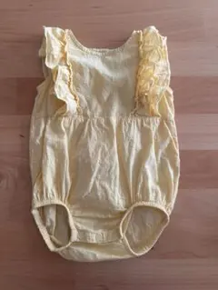 H&M イエロー フリル付きロンパース　4-6m