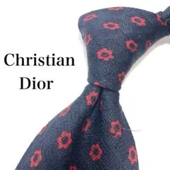 【大特価】Christian Dior ネクタイ 小紋柄 ネイビー お洒落のサムネイル