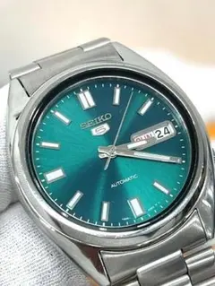 SEIKO5☆7S26-0480☆グリーンサンレイ☆裏スケ☆自動巻☆美品