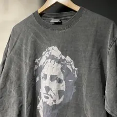 WISH FOREVER ピグメント加工 スミクロ プリントTシャツ M 短丈