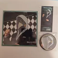 チェンソーマンTSUTAYAアクリル色紙、缶バッジ、特典 暴力の悪魔 3点セット