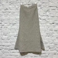 美品✨【アースミュージックアンドエコロジー】チェック柄フレアロングスカート
