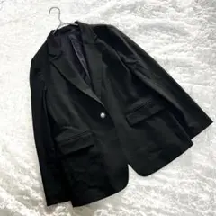 【ジーユー】（XL）ウォッシャブルテーラードジャケット ブラック レディース