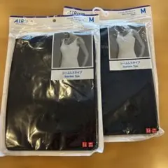 ★新品未使用★ UNIQLO AIRism タンクトップ M ブラック　二枚