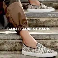 SAINTLAURENT サンローラン スケーター スリッポンスニーカー ゼブラのサムネイル