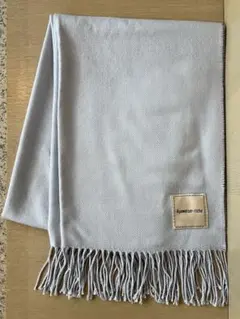 Apuweiser-riche フリンジ付きカラーストール ライトブルー