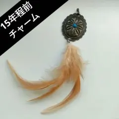 アンティーク　レトロ　平成ギャル　ネックレス　モチーフ　ターコイズ　羽　フェザー